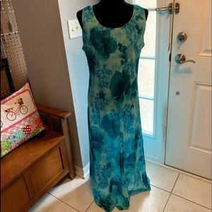 Lovely blue/aqua maxi dress.
